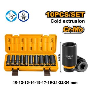 Juego 10 dados 12 impacto profundo ingco hkissd12102l