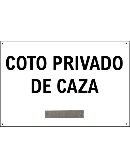 TABLILLA COTO PRIVADO DE CAZA "1ª ORDEN"