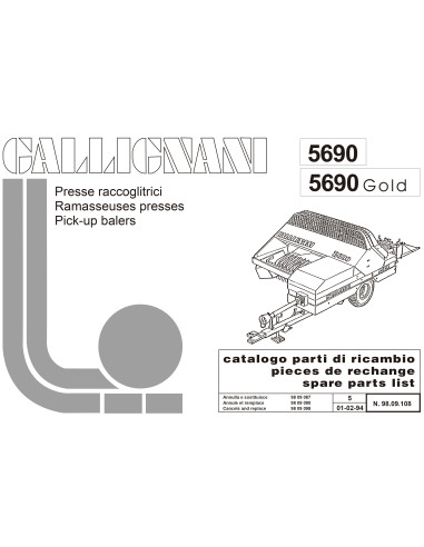 Descargar PDF Despiece Gallignani empacadora 5690