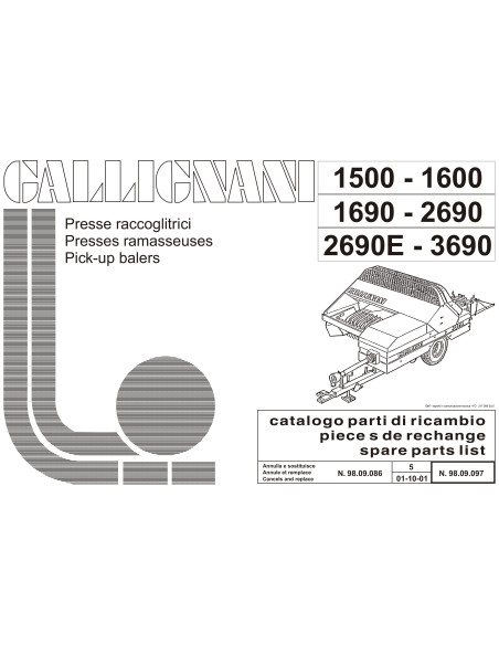 Descargar PDF Despiece Gallignani empacadora 2690