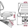 Asiento negro sin riñonera