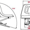 Asiento amarillo para tractor John Deere base inclinada