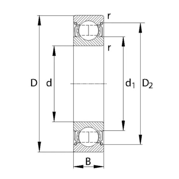 Rodamiento de bolas 6203-2RS ECO