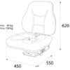 Asiento tela con base suspensión mecánica 105