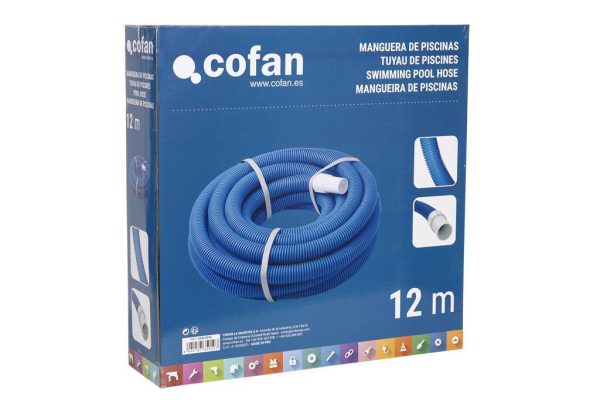 Manguera Autoflotante para Piscina Azul Con Ø 3,8 cm de diámetro y 12 metros Con 2 terminales (1)